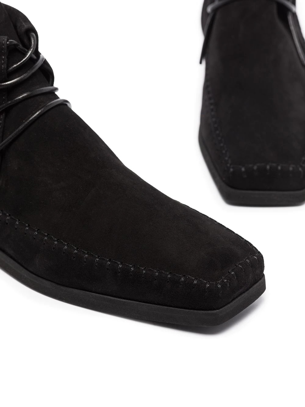 high-top moccasin-style leather boots - 4