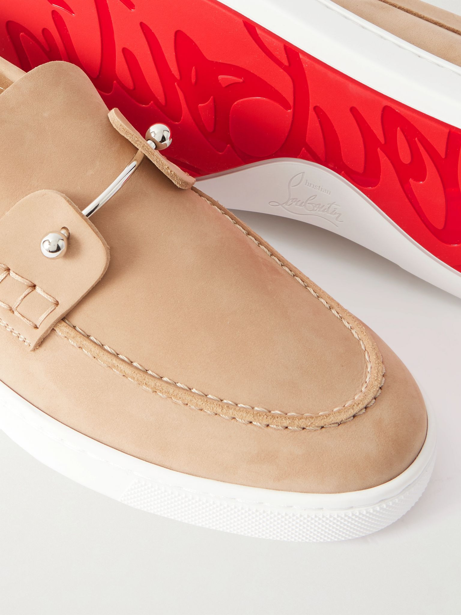 Chambeliboat suede loafers Neutral - 4