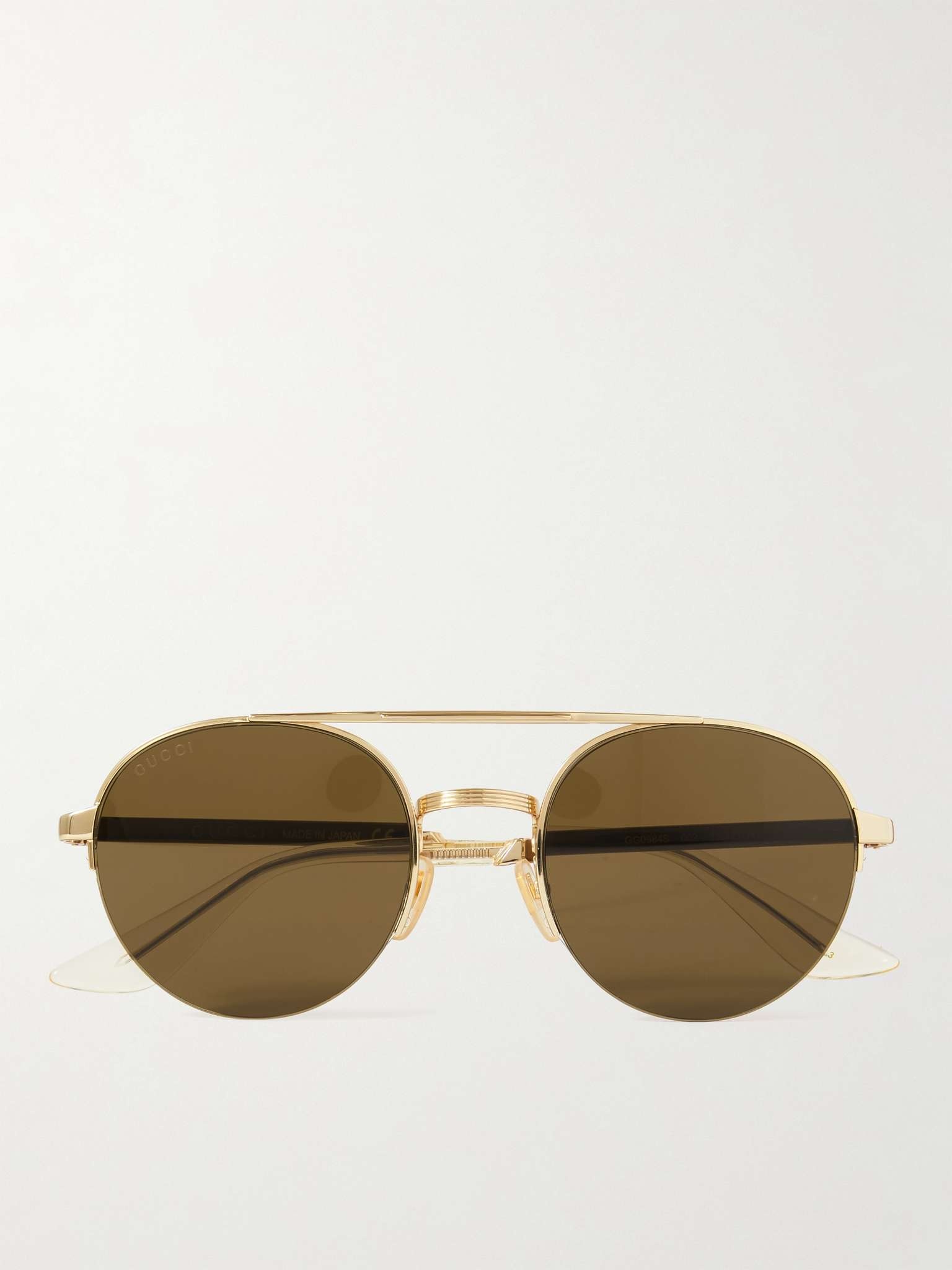 Aviator-Style Gold-Tone Sunglasses - 1