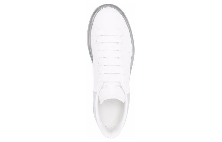 (WMNS) Alexander McQueen Leather Larry Oversized Sneakers 'White Iridescent' 611698WIB9U9620 - 4
