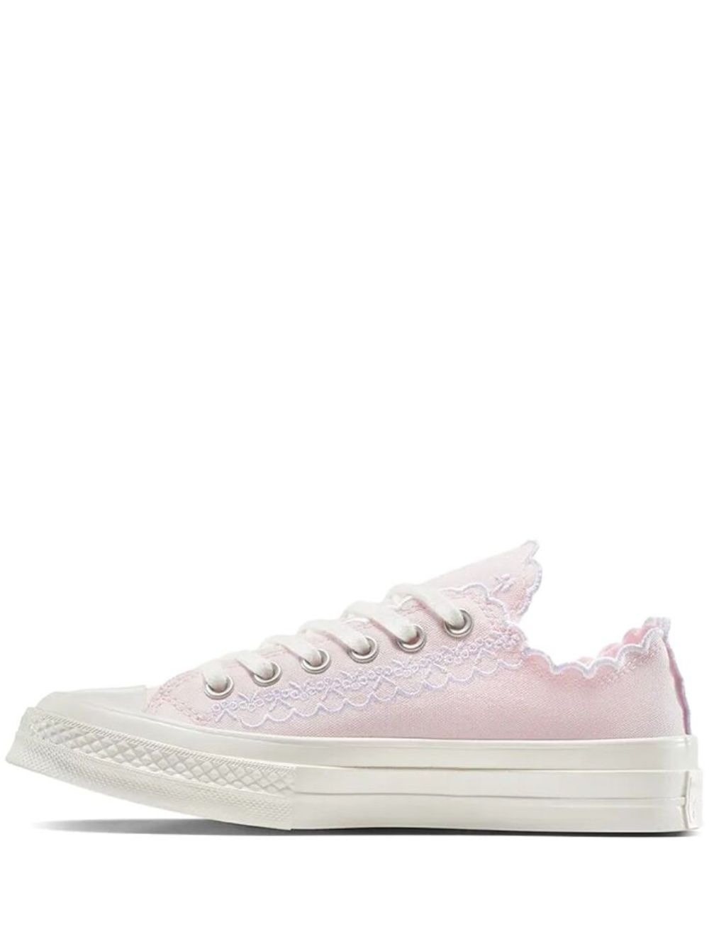 Chuck 70 embroidered scalloped-edge sneakers - 1
