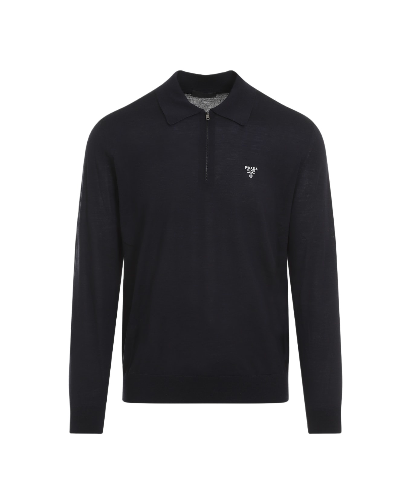 Knitted Wool Polo Shirt - 1