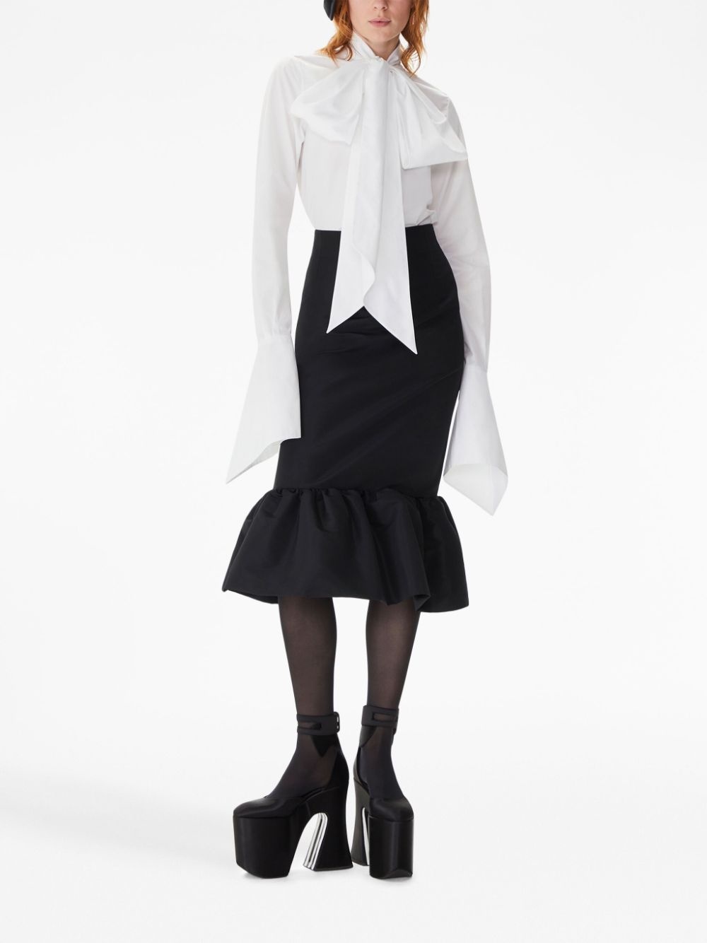 peplum-hem high-waist skirt - 2