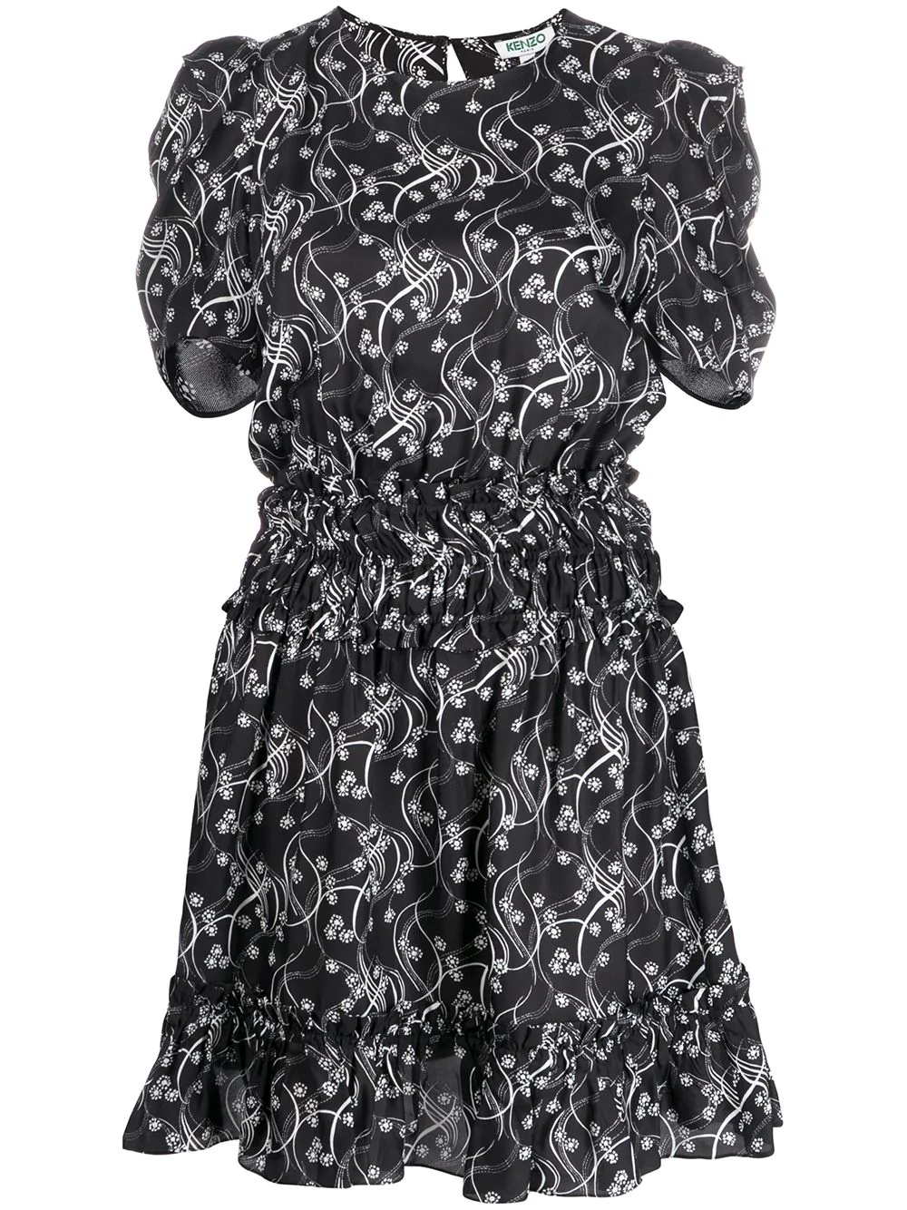 floral ruched dress - 1