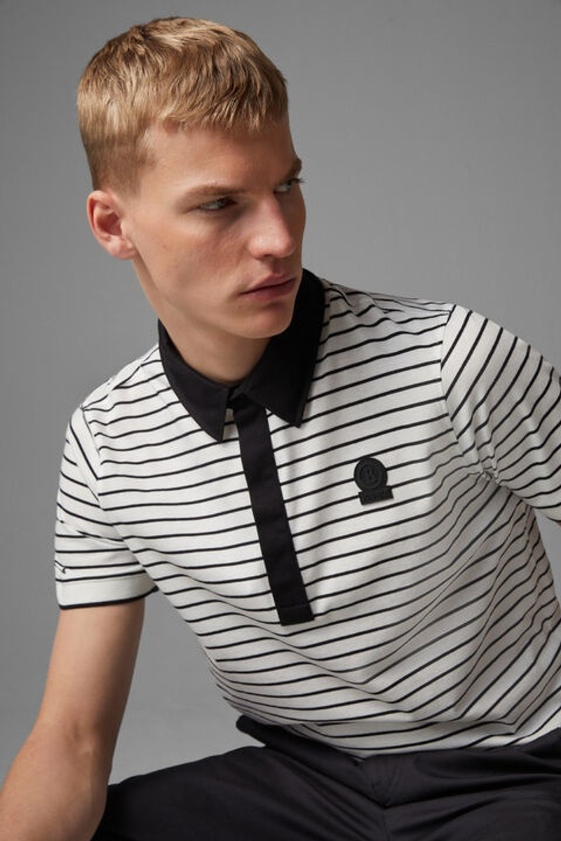 Duncan polo shirt in Off-white/Black 4