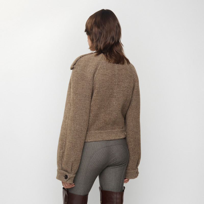 Detachable Scarf Wool Blend Jacket 4