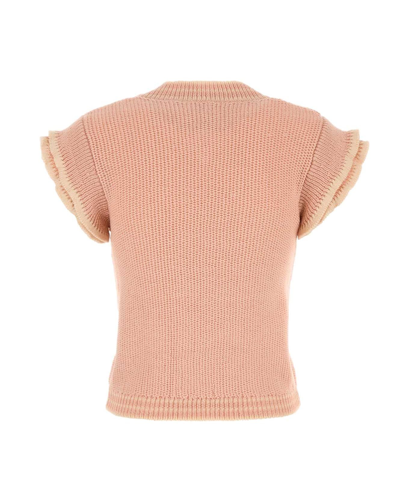 Pastel Pink Wool Vest - 2