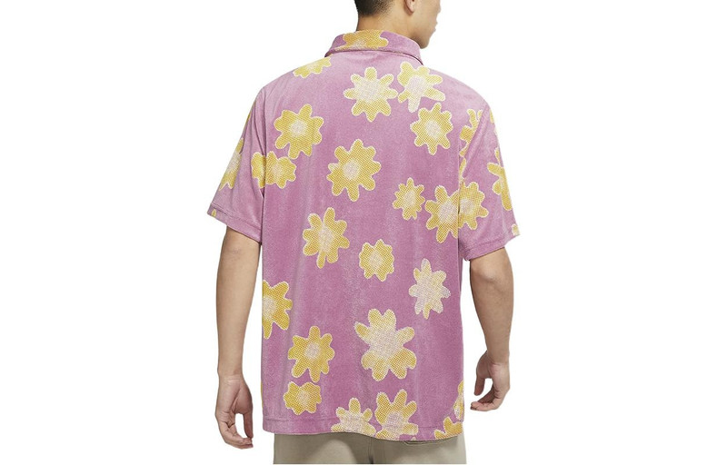 Nike Nike Sportswear lapel Flowers Printing Short Sleeve Shirt Multicolor DM5033-507 outlook