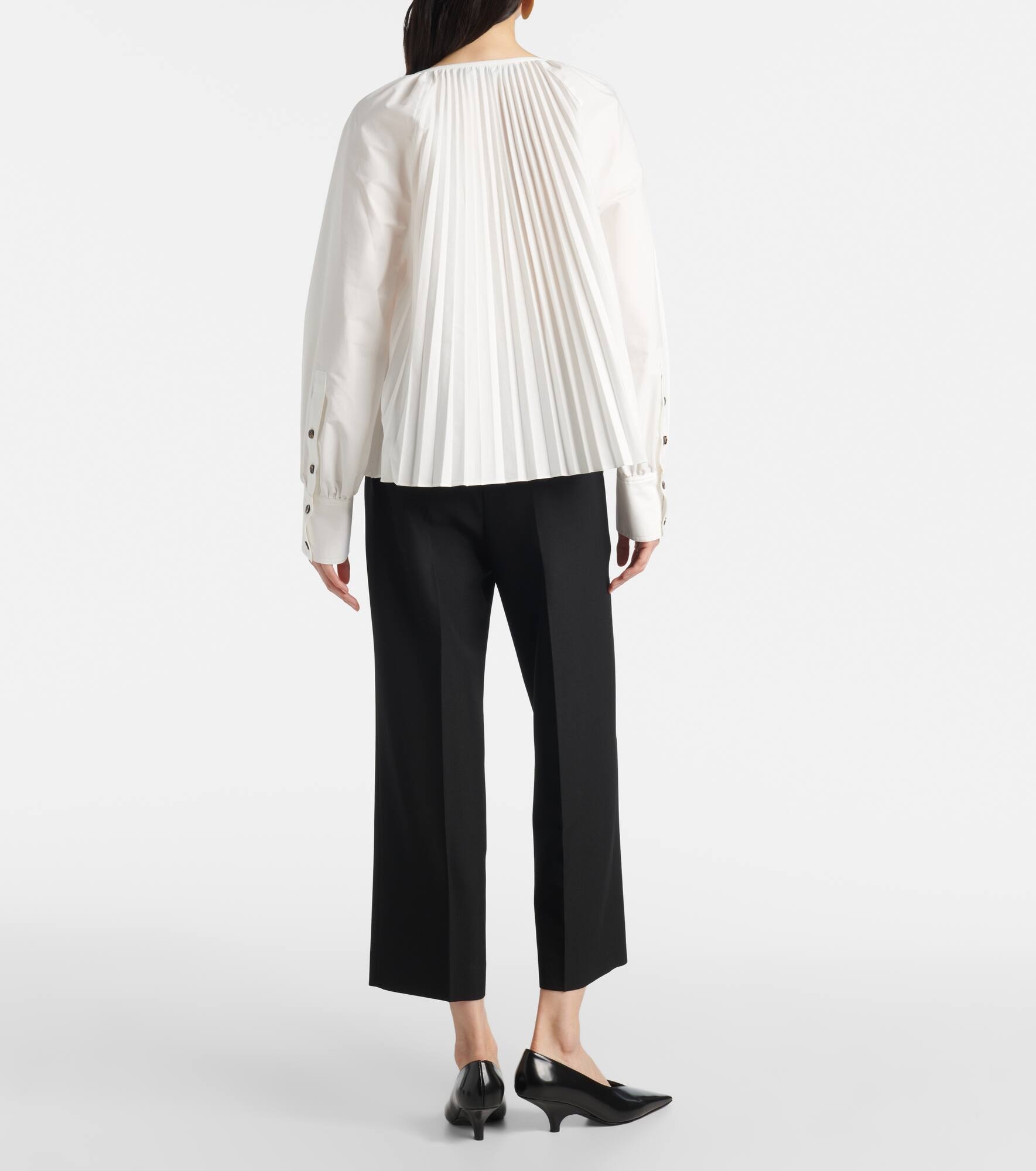 Monica cotton-blend poplin blouse - 3