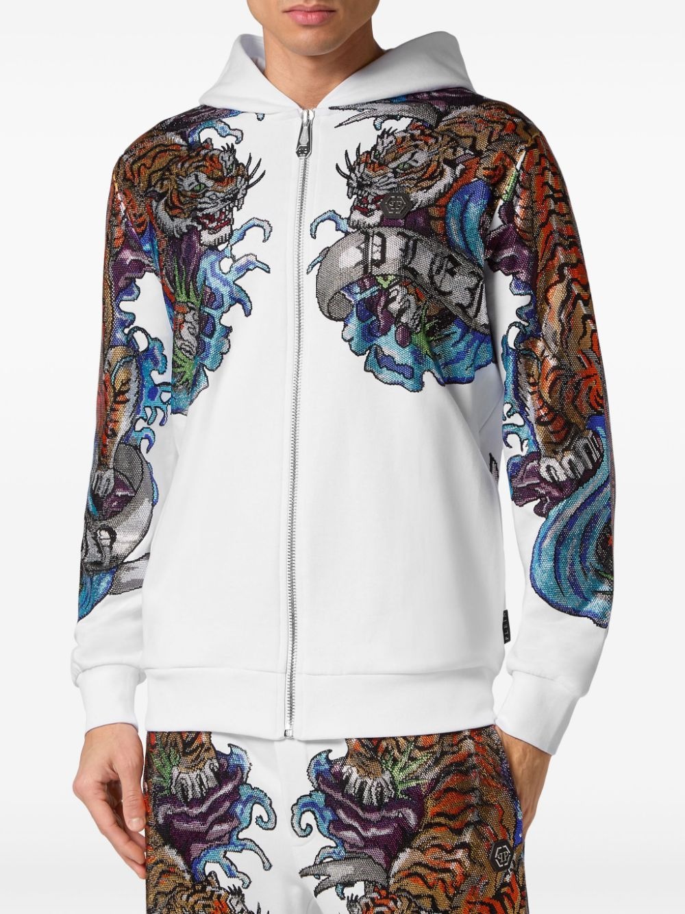 tattoo-print bomber jacket - 3