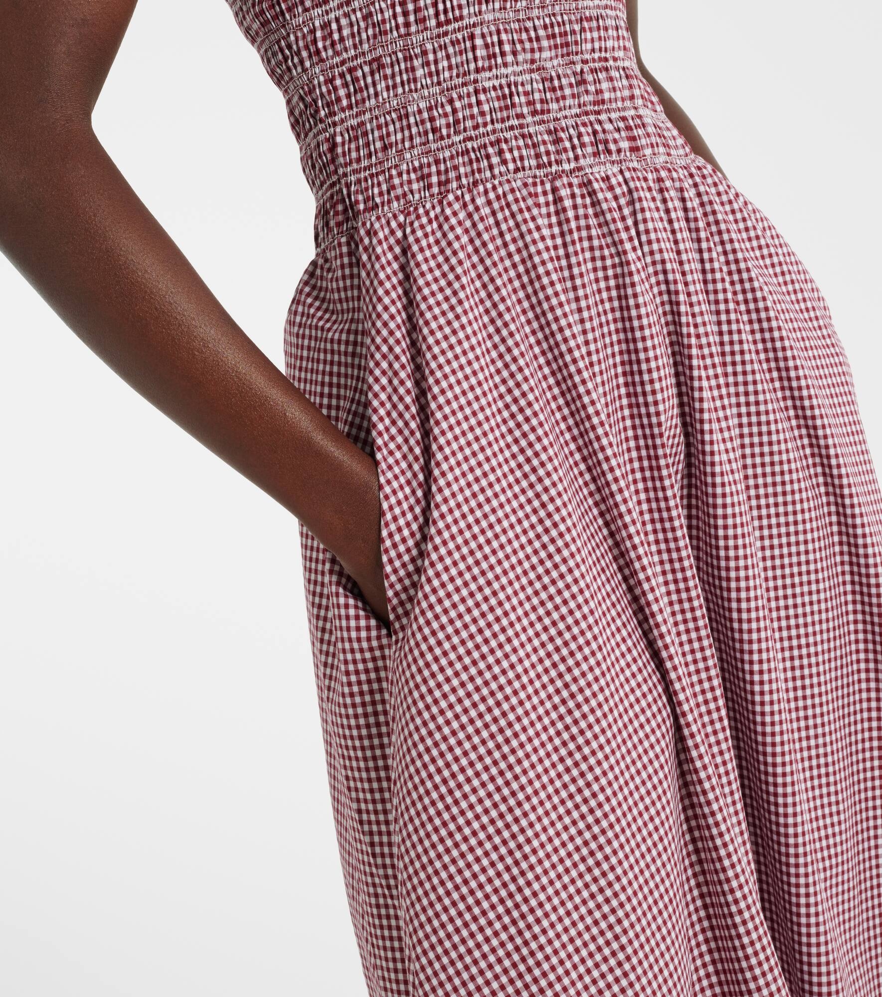 Eudora shirred cotton-blend maxi dress - 5