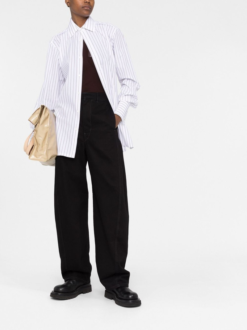 Maison Margiela long-sleeve pinstripe-pattern shirt outlook