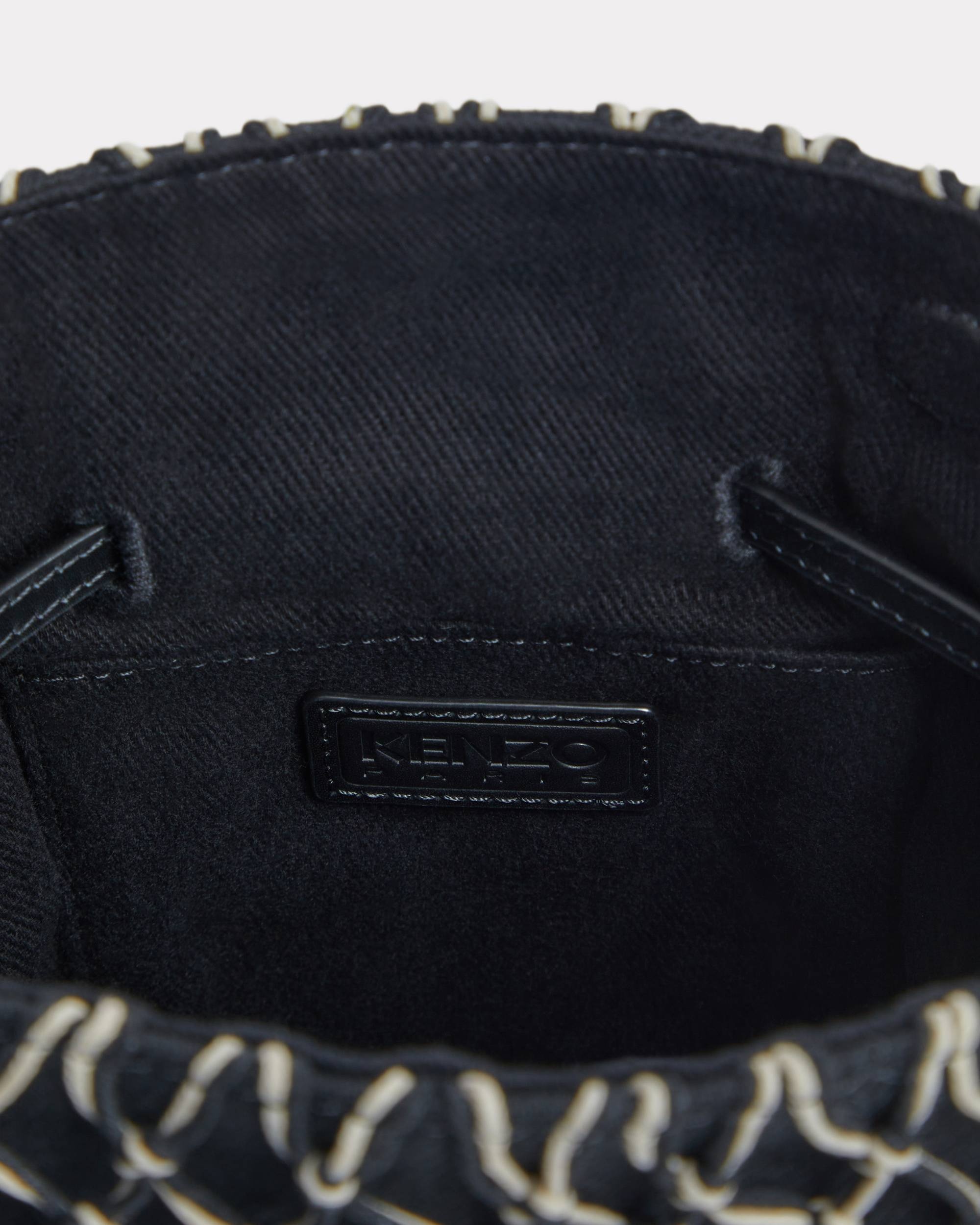 'KENZOAMA' bucket bag in canvas and fishnet - 4