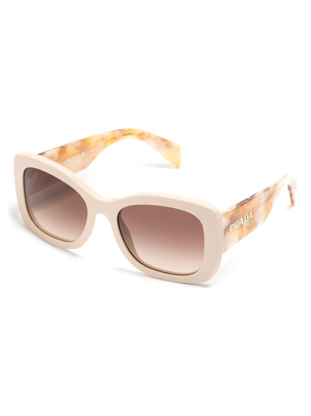 logo-lettering square-frame sunglasses - 2