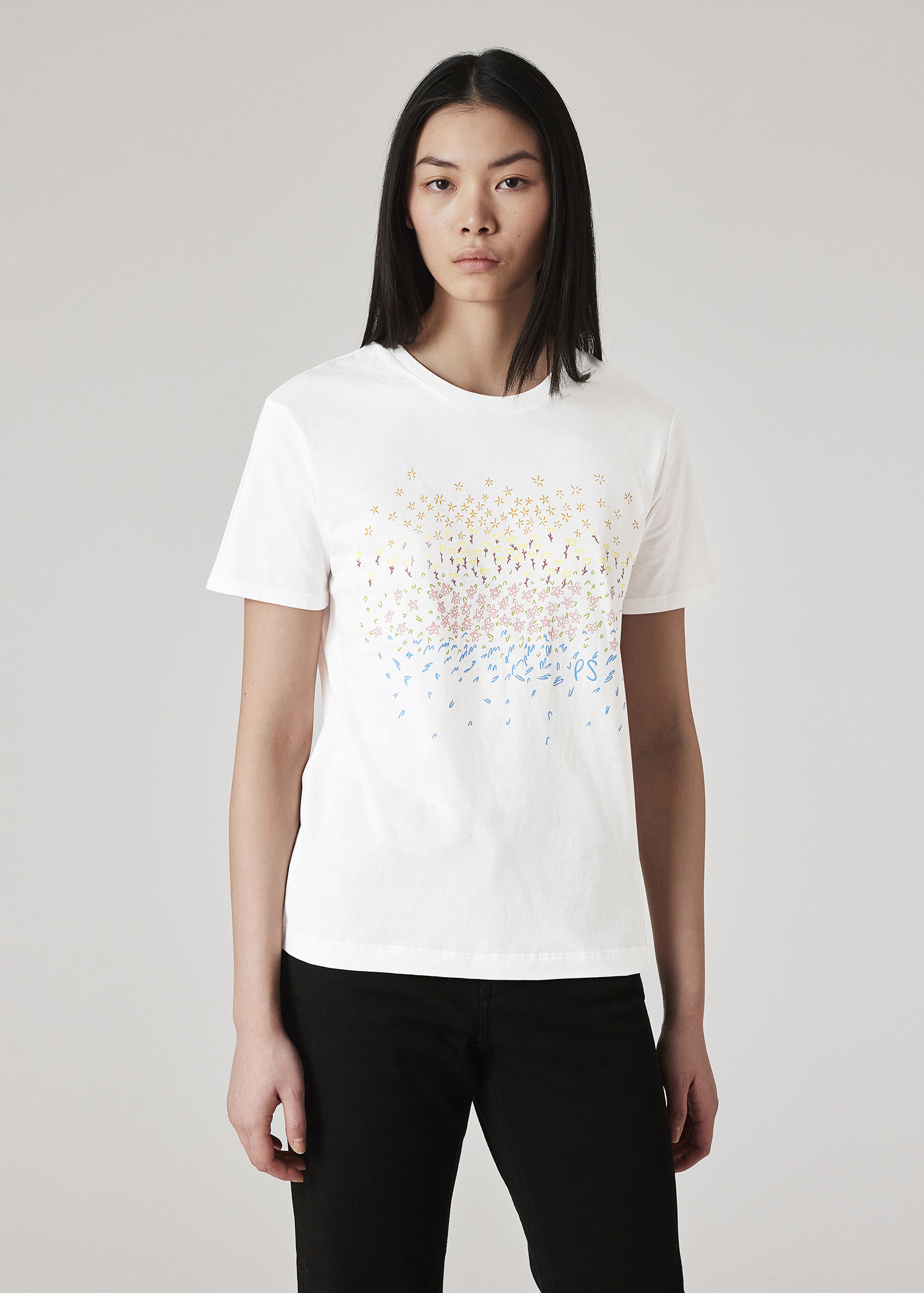 Women's White Organic Cotton Meadow T-Shirt - 3