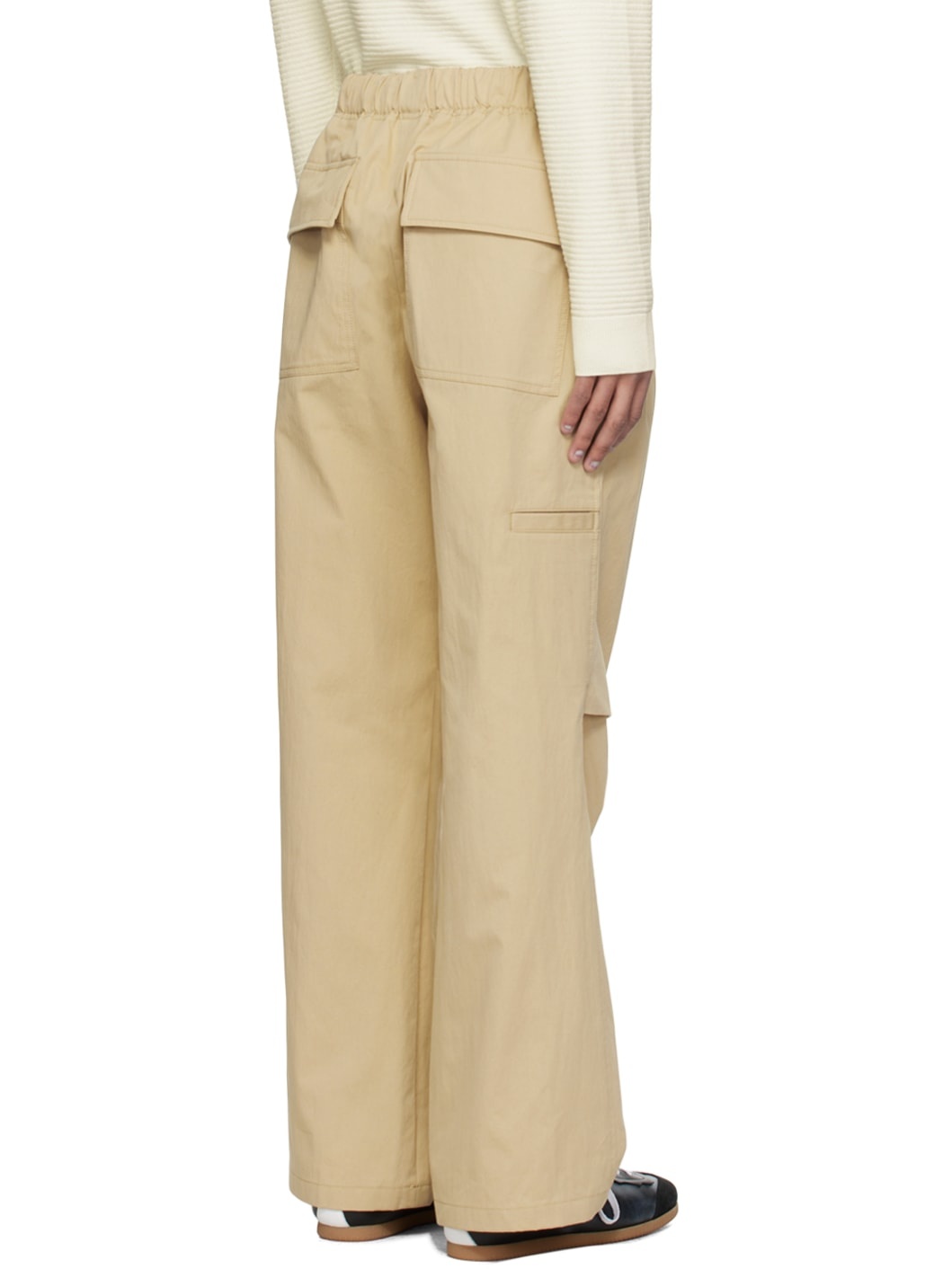 Beige Pleated Trousers - 3