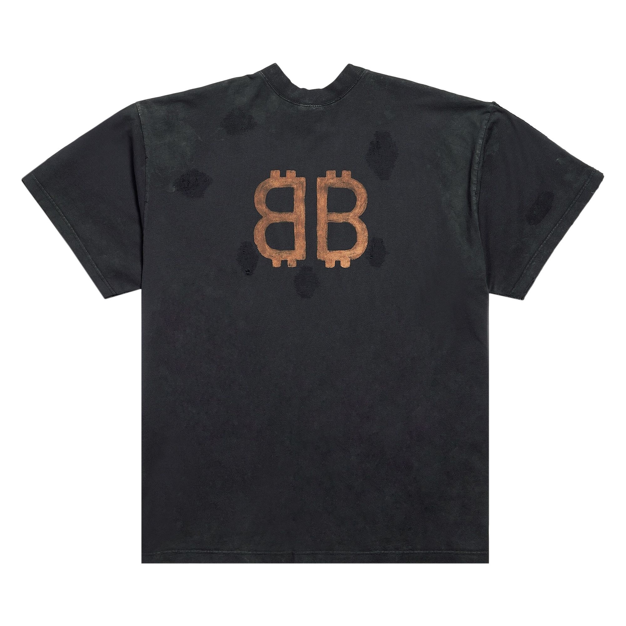 Balenciaga Paris Moon Double Front T-Shirt 'Wash Black' - 2