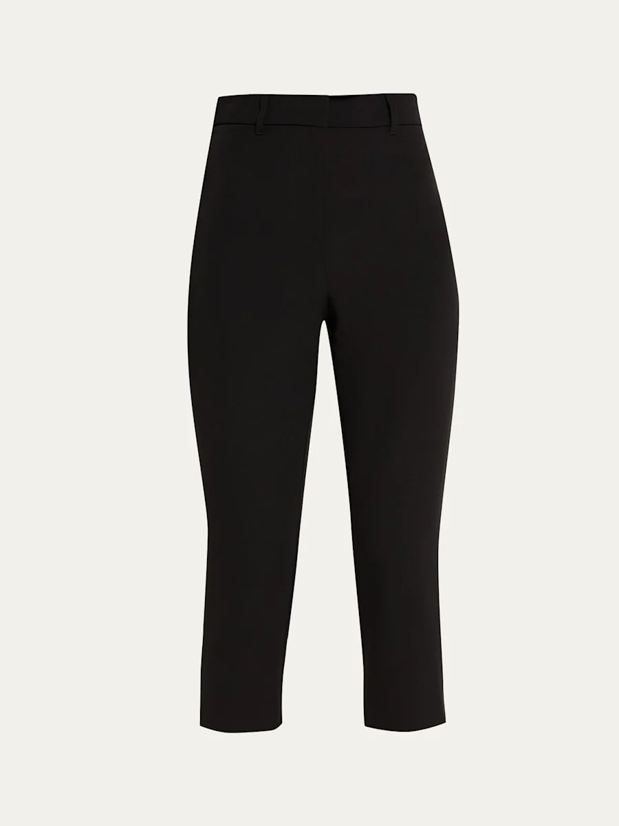 Andrew Zip-Hem Ponte Capri Pants - 1