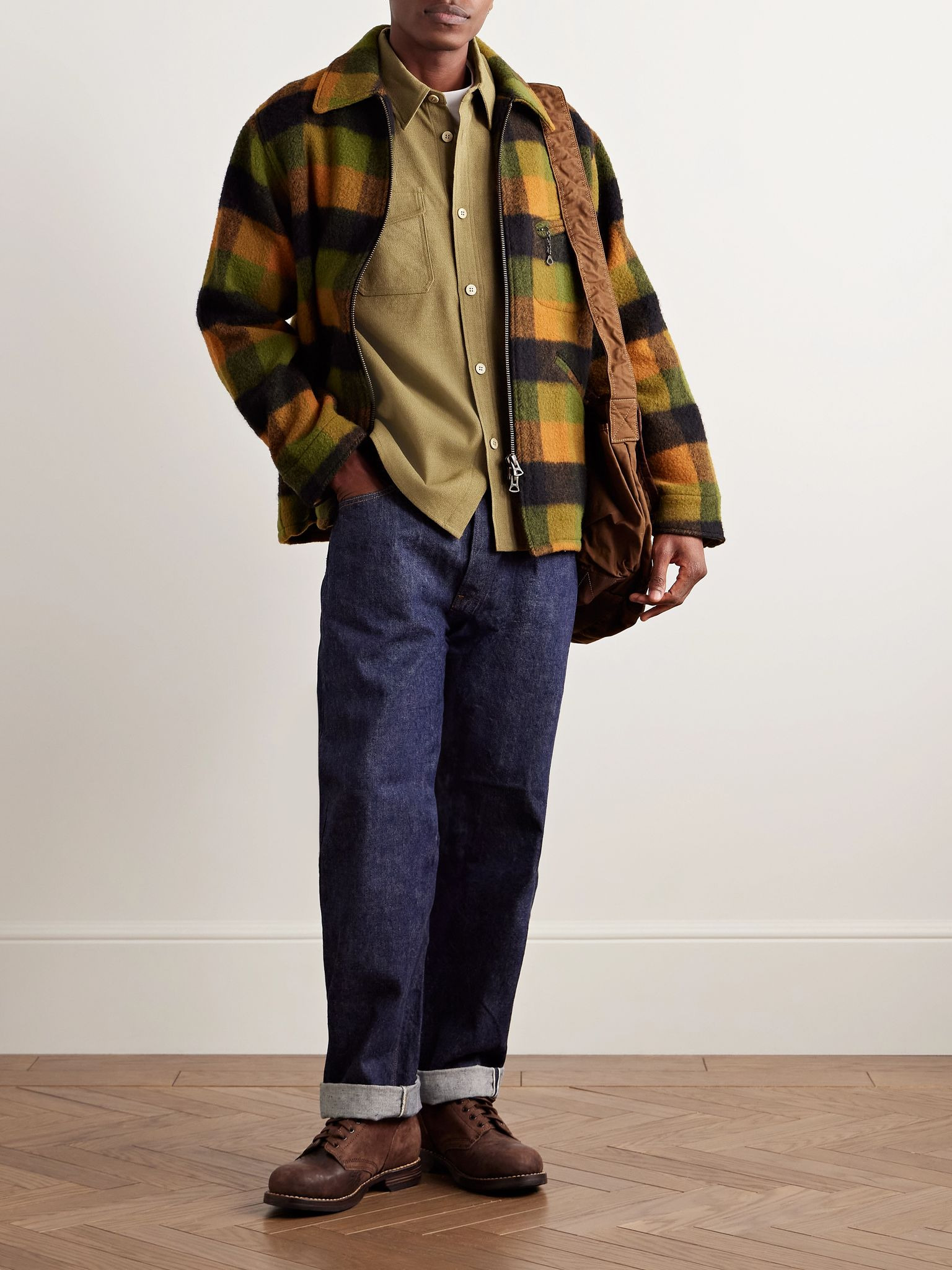 Wool and Linen-Blend Overshirt Green - 2