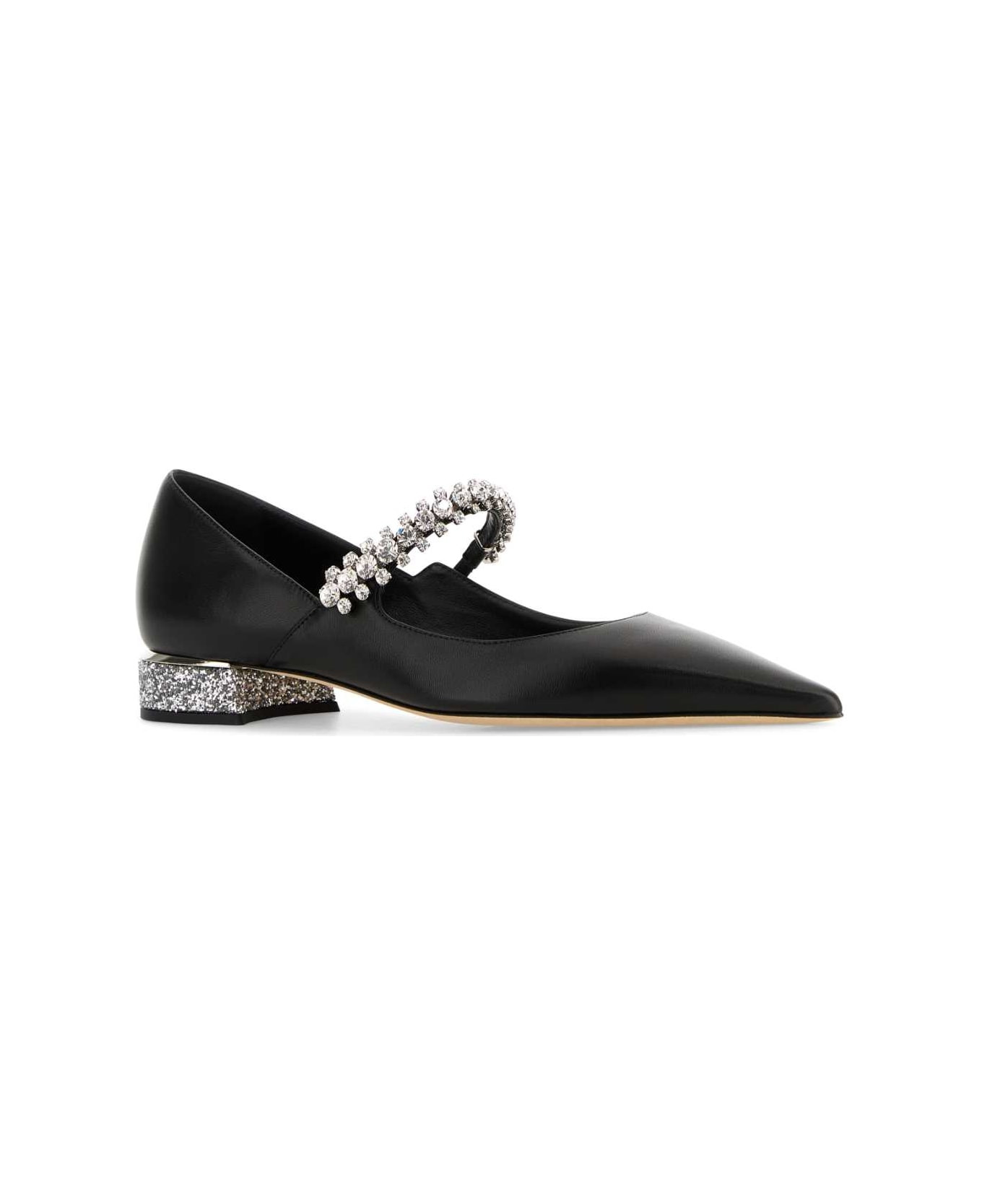 Black Nappa Leather Bing Ballerinas - 2