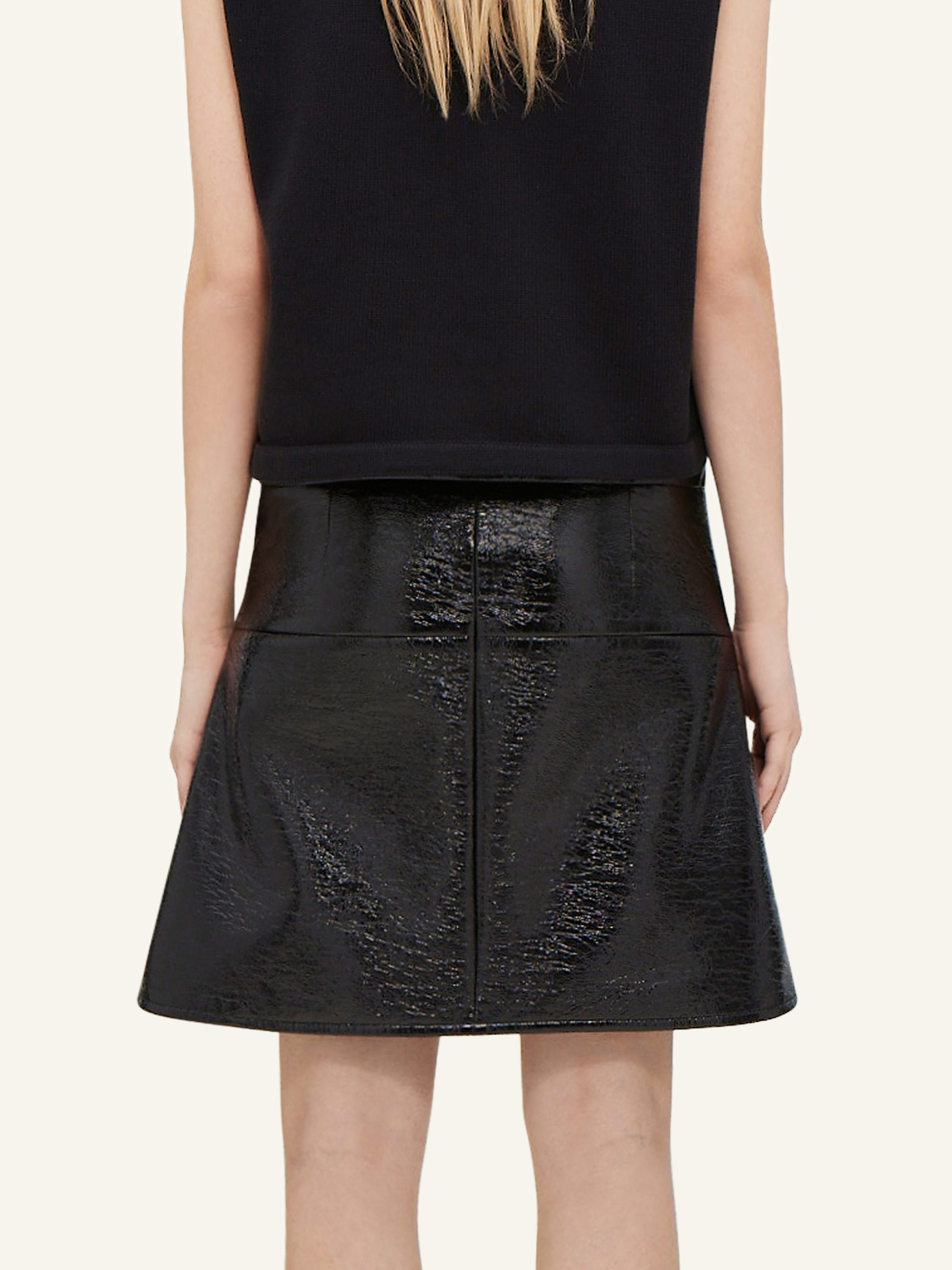 ELLIPSE VINYL MINI SKIRT - 4
