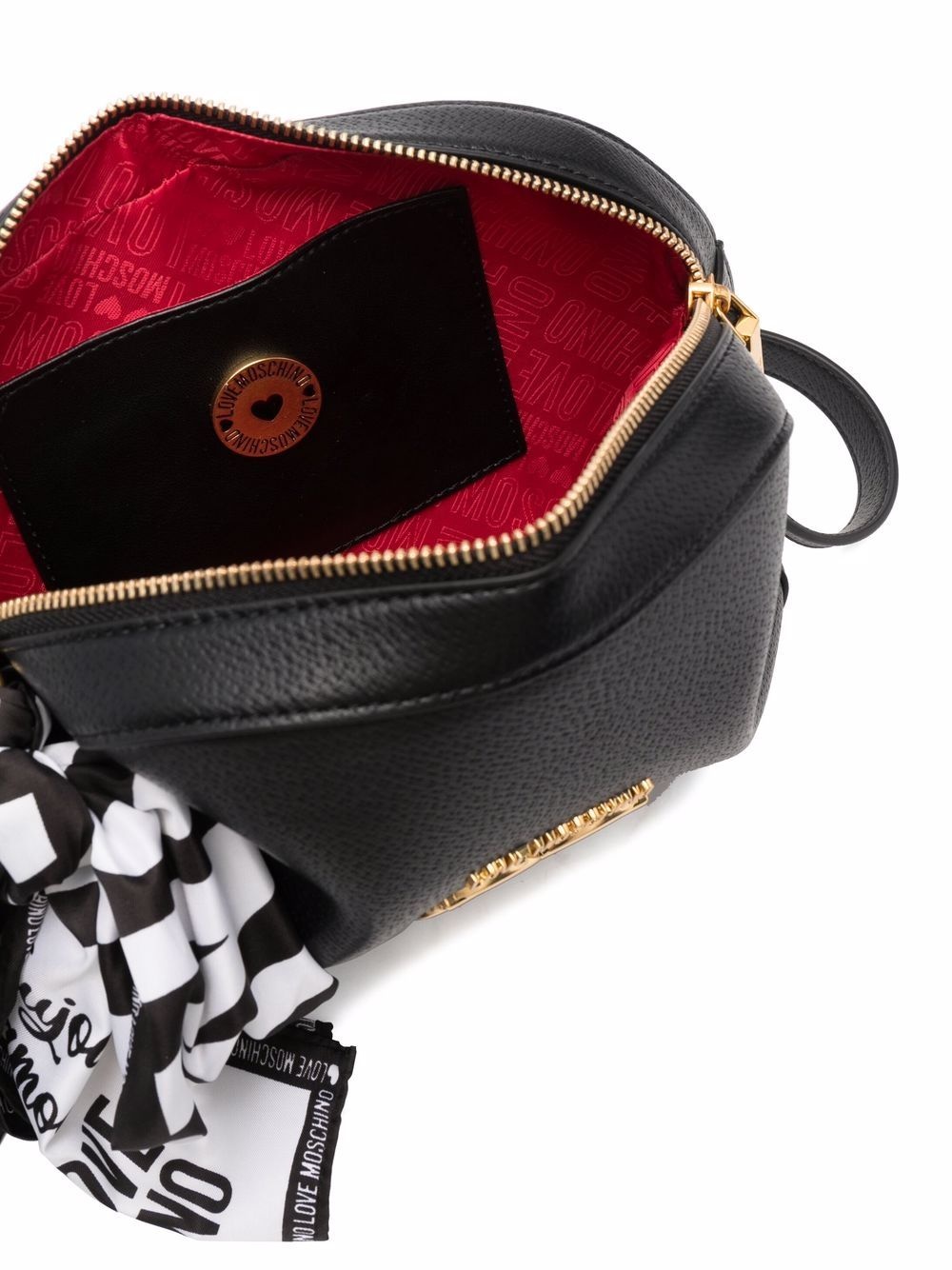 scarf-detail logo crossbody bag - 5