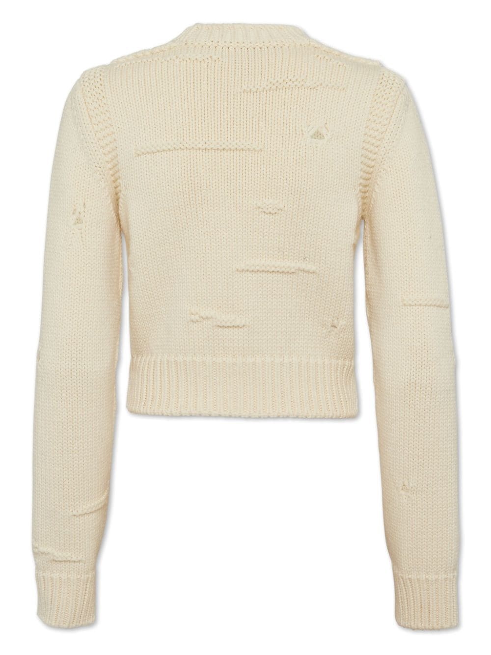 ripped-detailing knitted jumper - 2