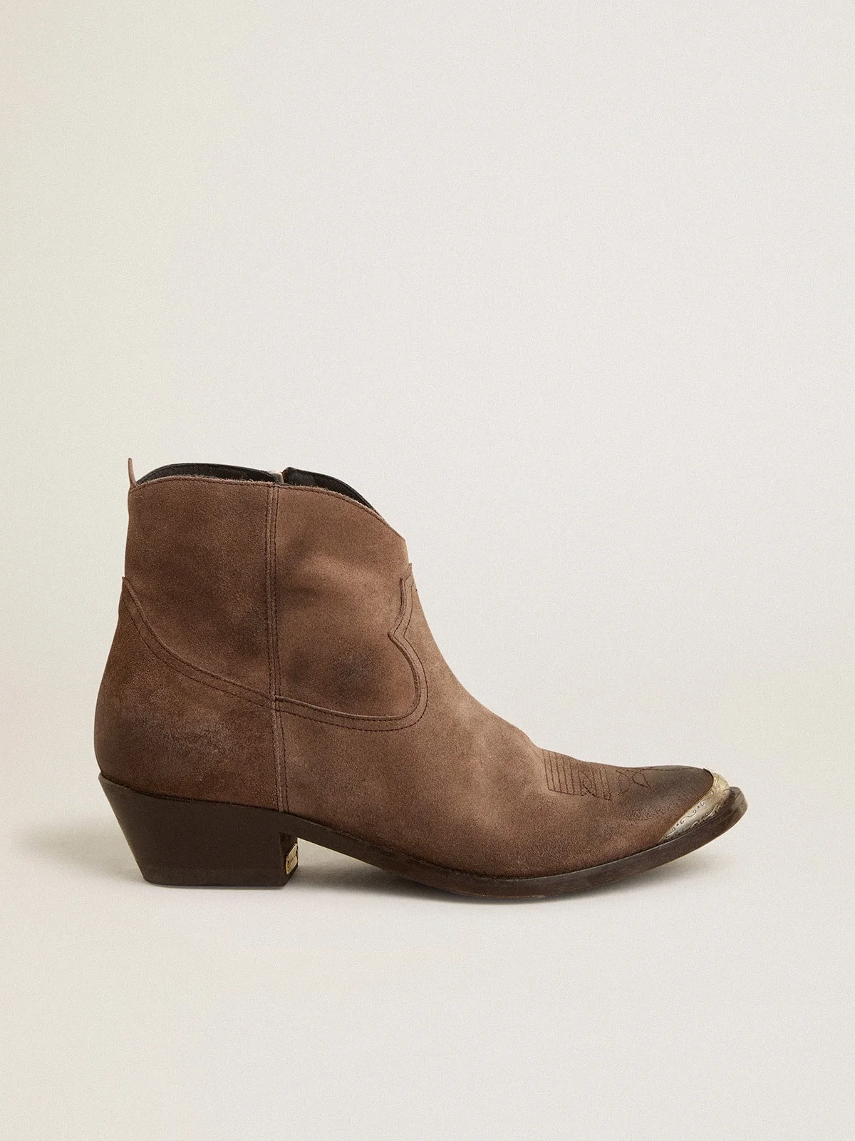 Young ankle boots in dark brown suede - 1