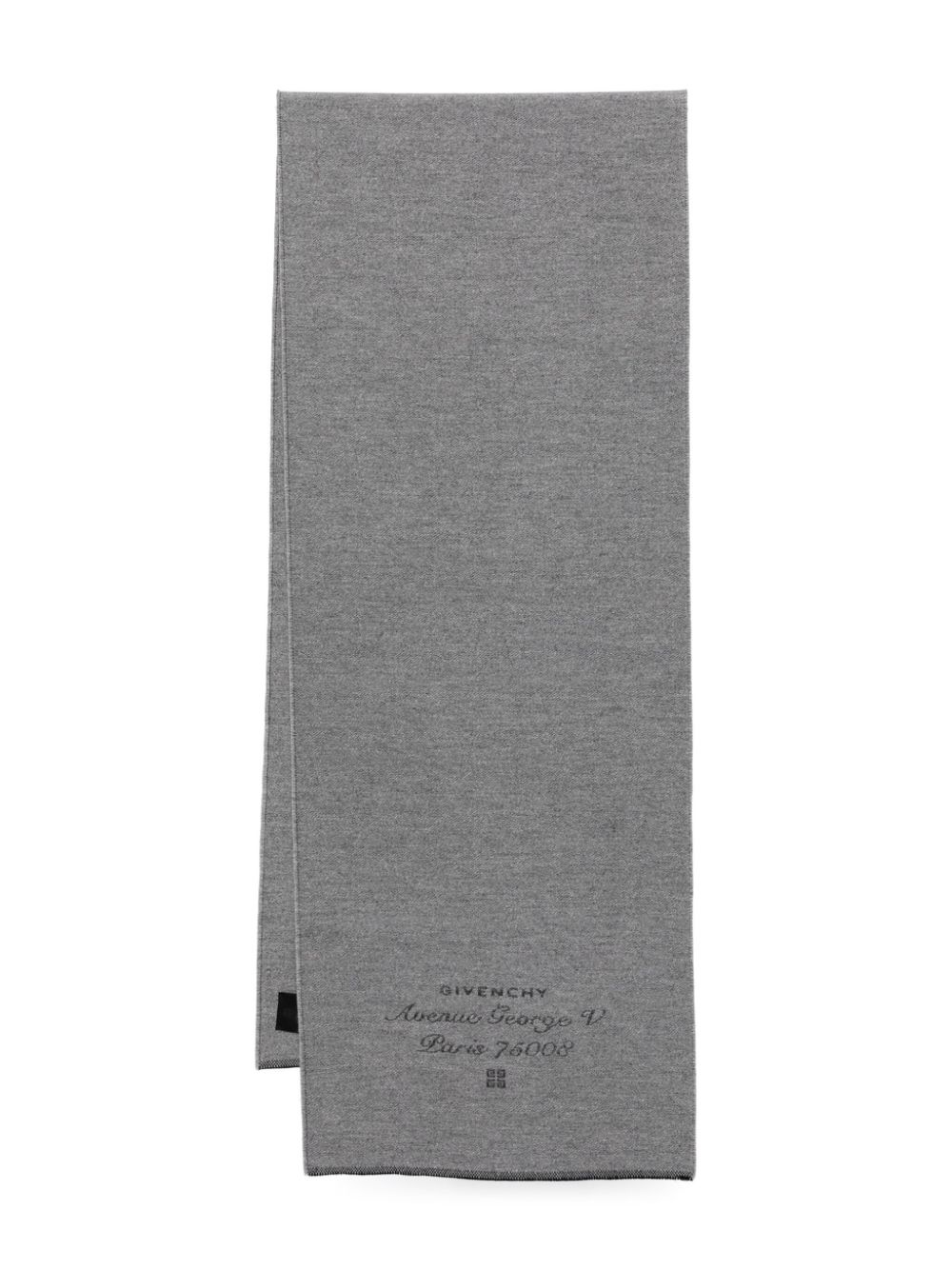 logo-embroidered scarf - 1