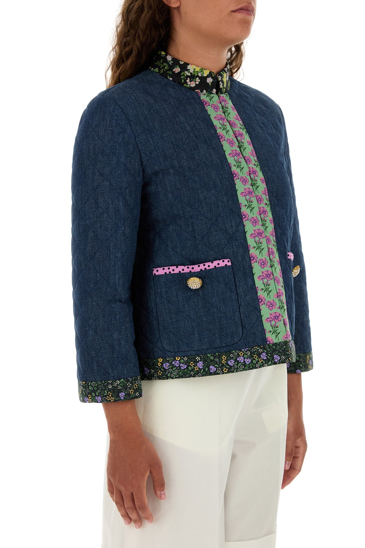 Blue chambray blazer - 3
