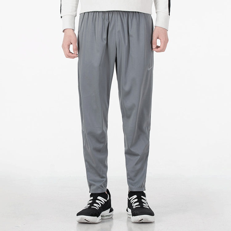 Men's Nike Logo Printing Solid Color Elastic Waistband Drawstring Sports Pants/Trousers/Joggers Gray - 2