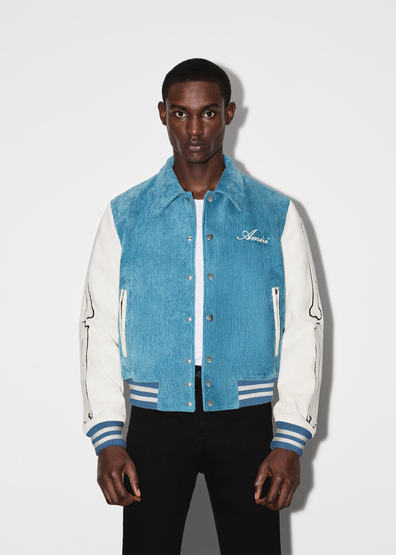 AMIRI CORDUROY BONES VARSITY JACKET outlook