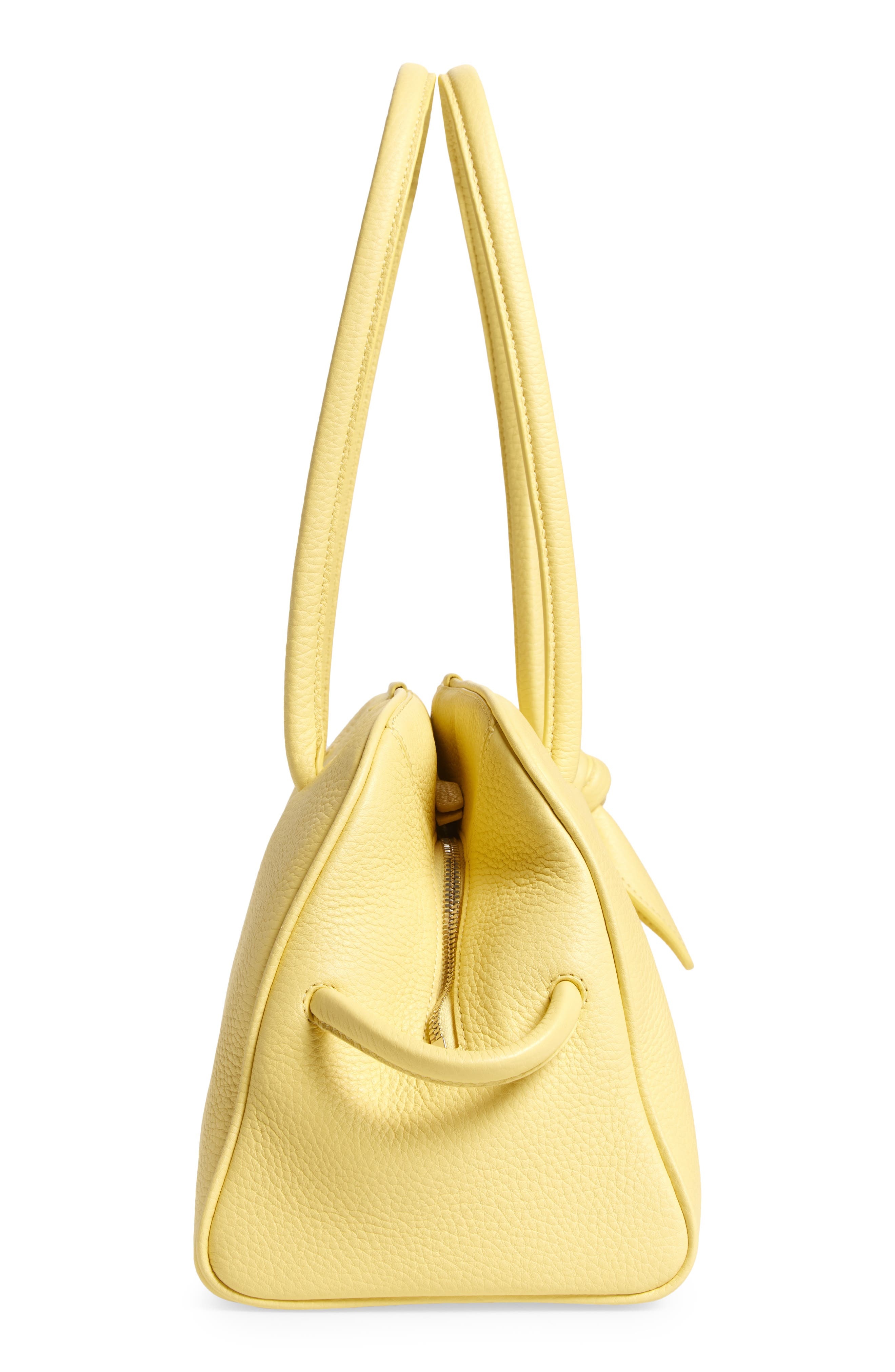 Jacquemus Le Turismo Leather Bowling Bag in Light Yellow at Nordstrom - 6
