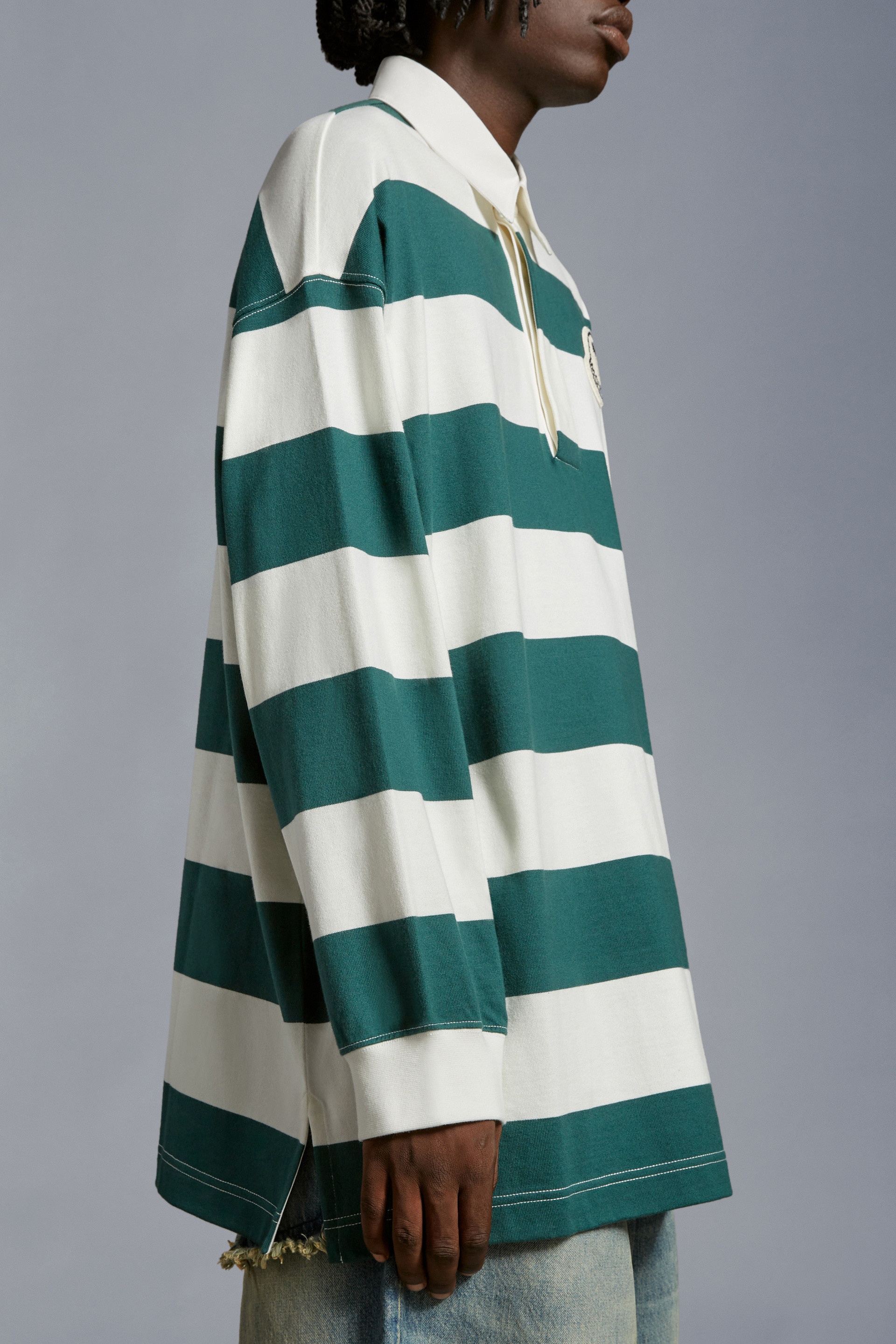 Striped Long Sleeve Polo Shirt - 6
