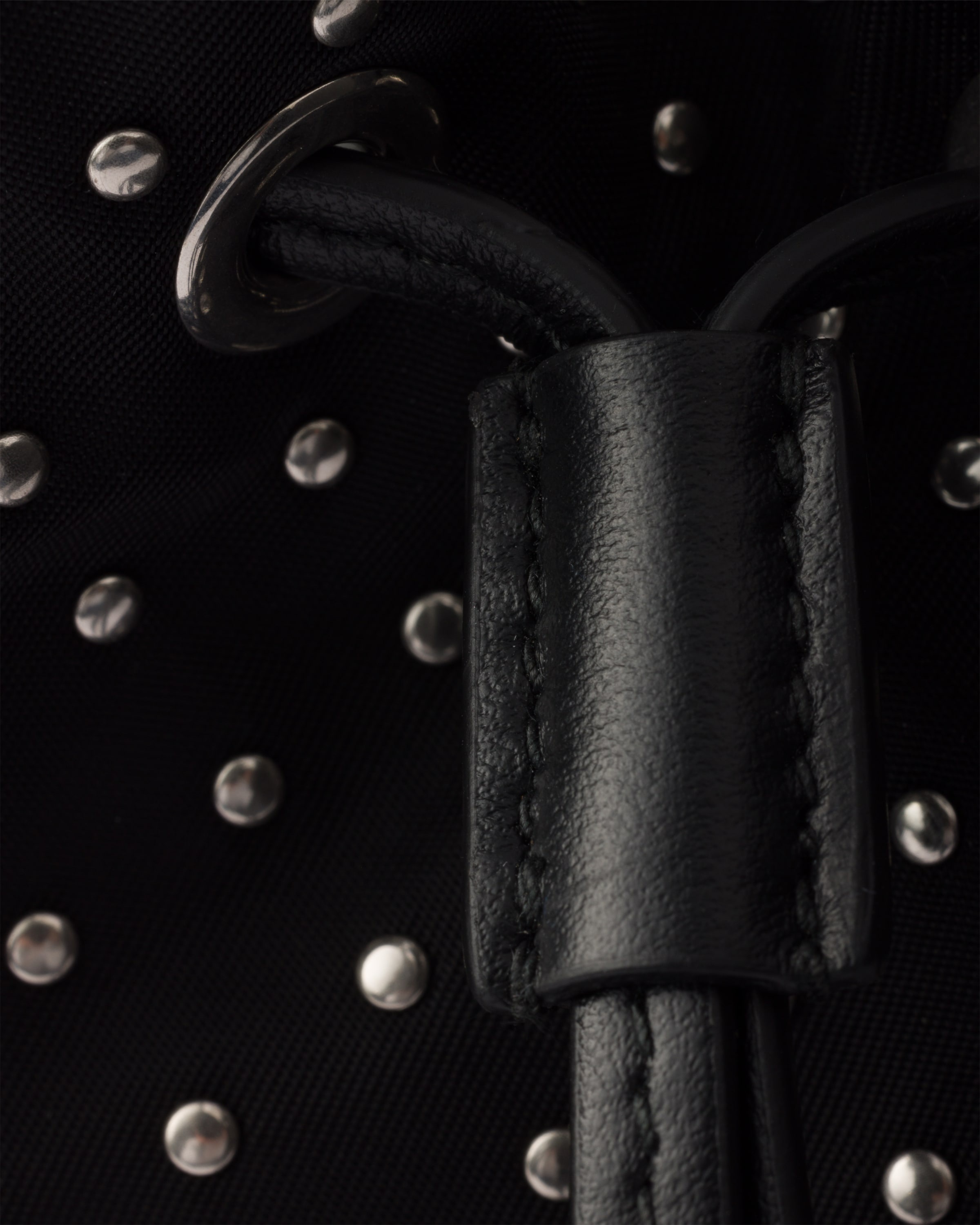 Re-Nylon mini-bag with studs - 5