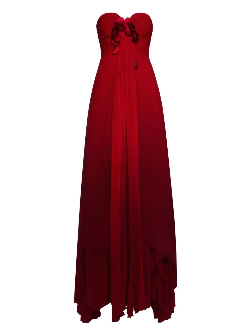 ombré pleated gown - 1