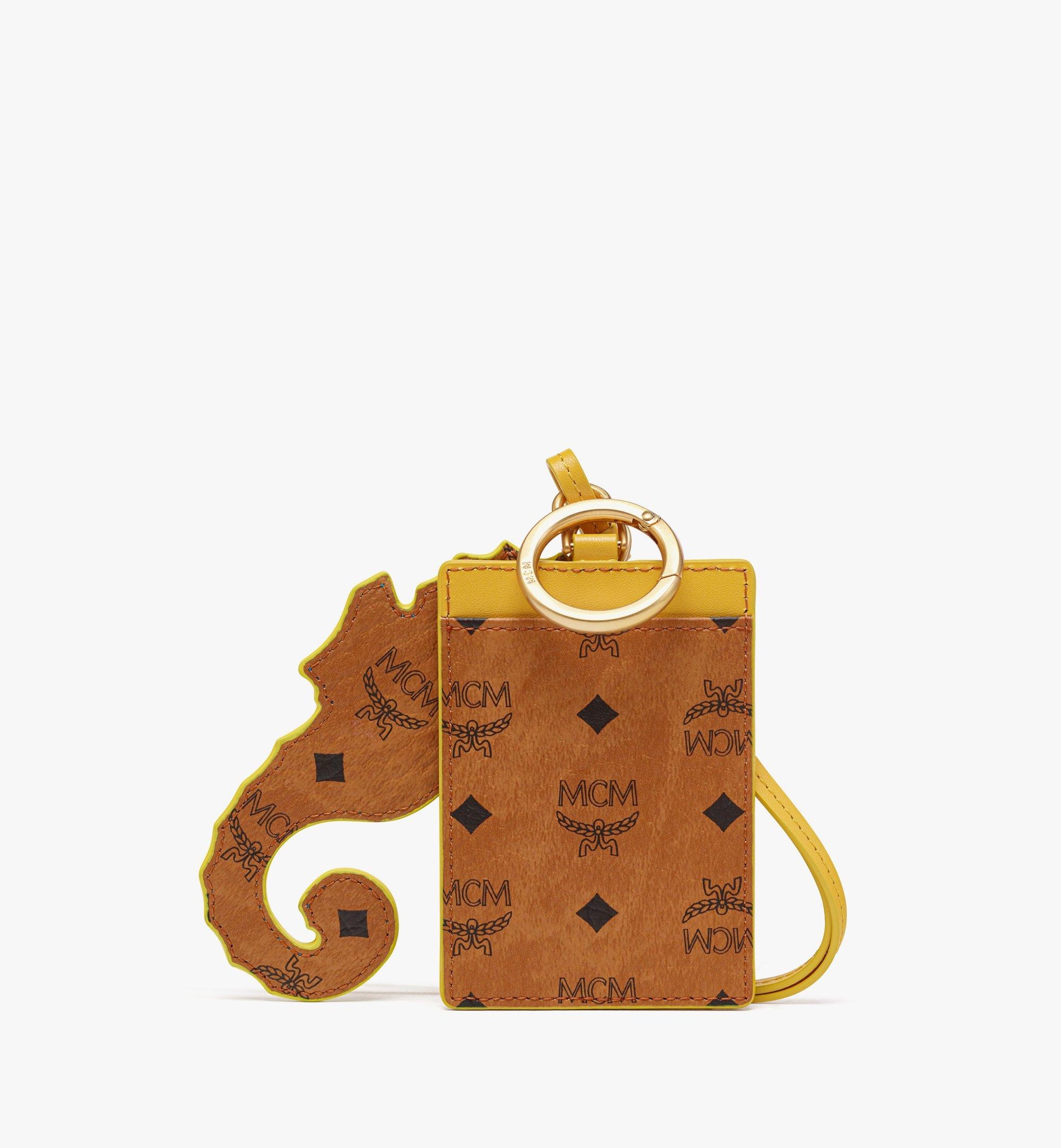 Aren Lanyard Card Case w/ Seahorse Charm in Visetos - 2