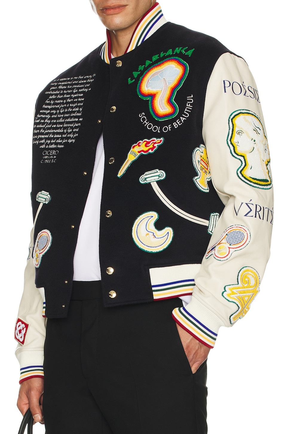 Patchwork Bomber Jacket - 4
