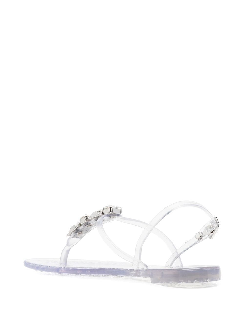 crystal-embellished jelly sandals - 3