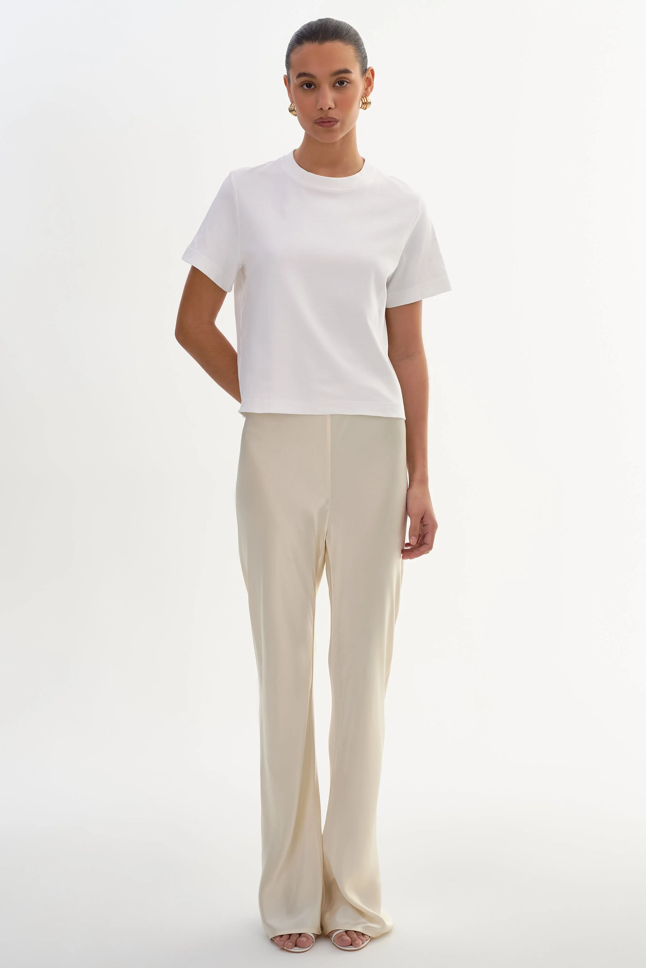 EMILE | Bias Cut Pull-on Satin Pants - 1