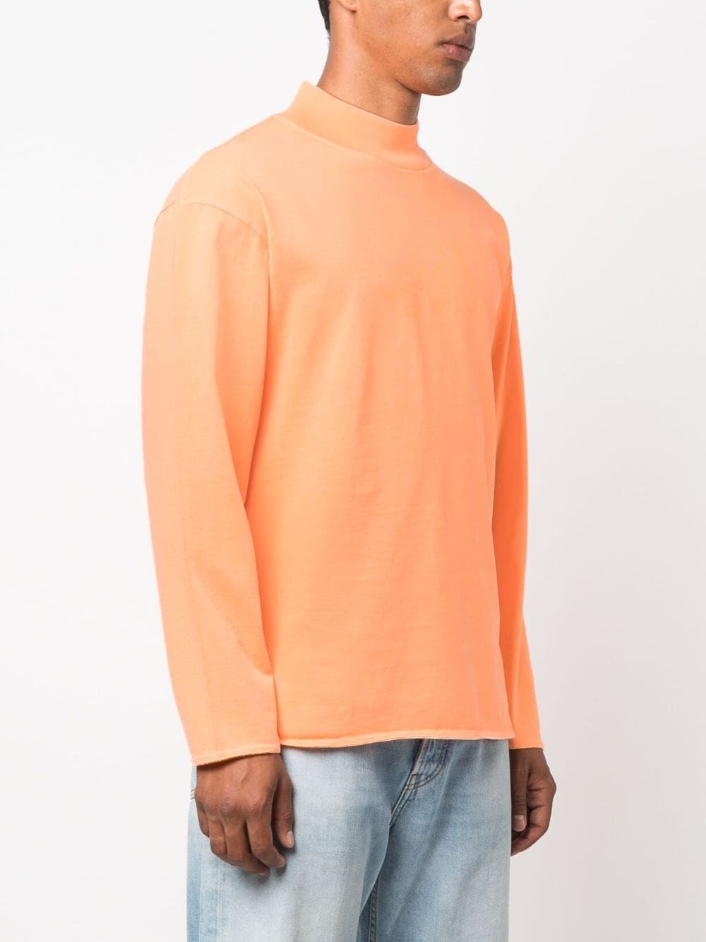 high-neck cotton sweatshirt - 4