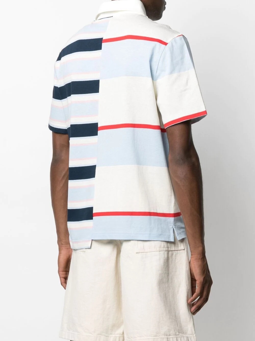 Rugby patchwork striped polo shirt - 4