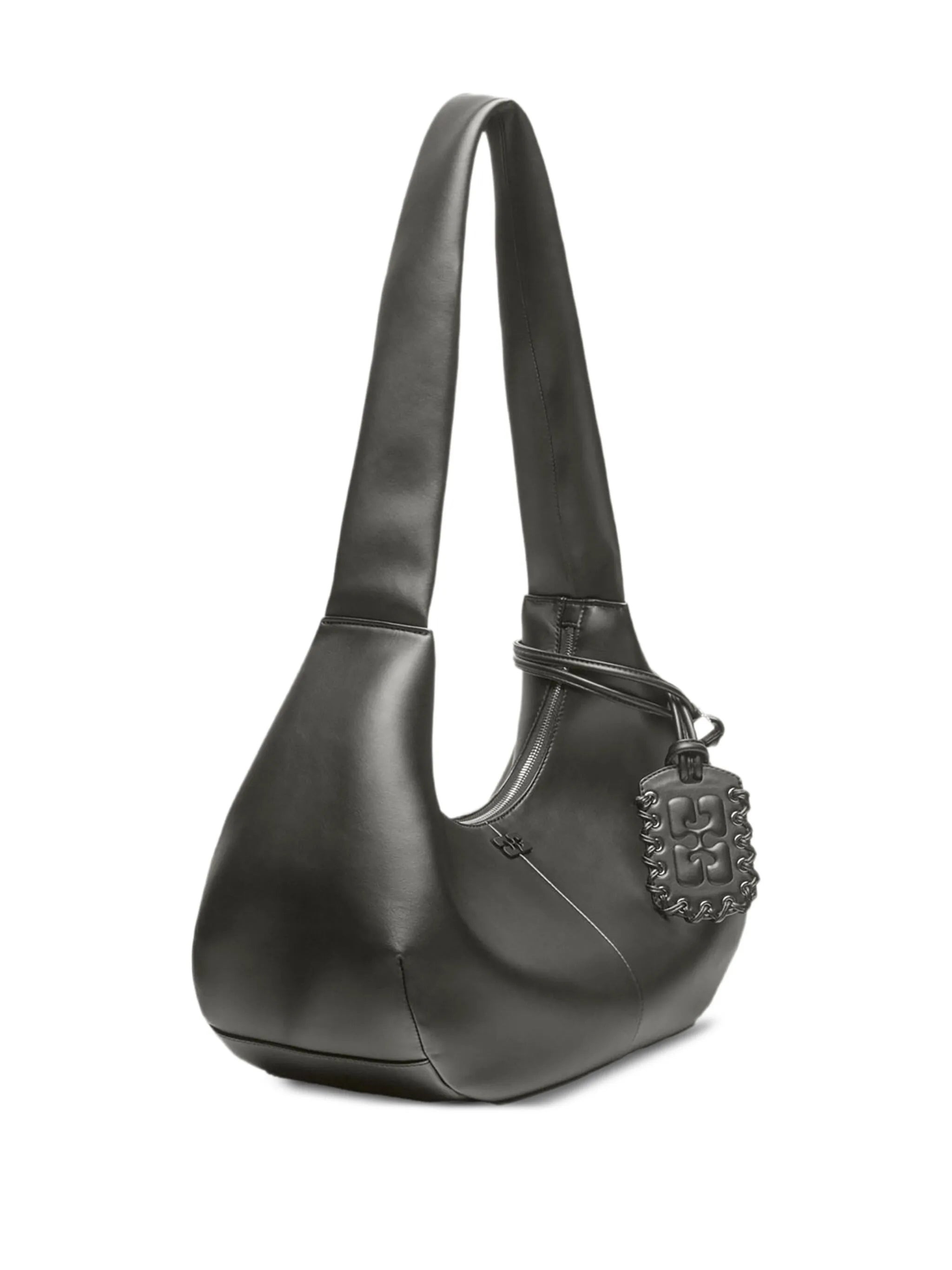 Logo-tag Leather Shoulder Bag - 5