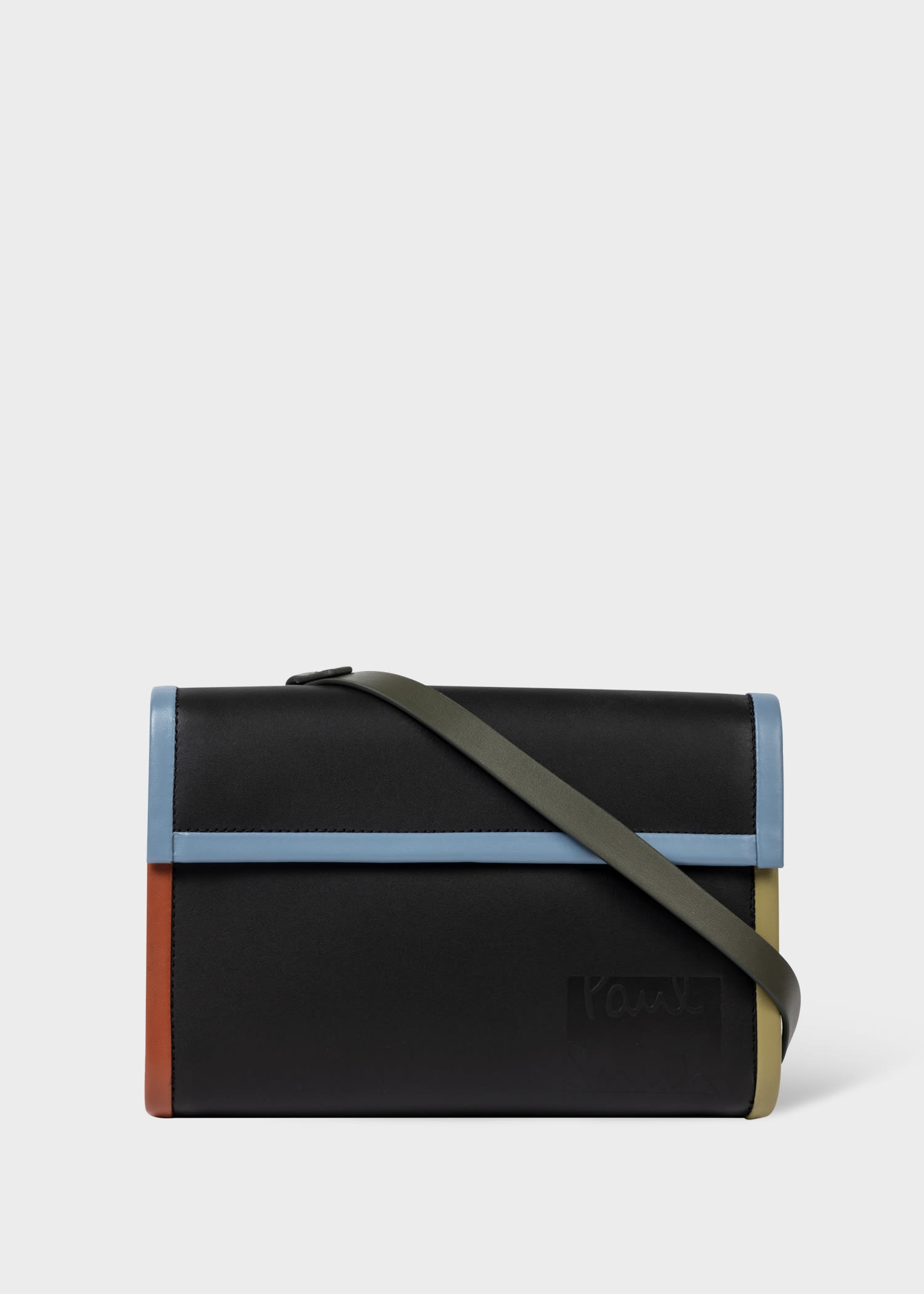 Paul Smith Leather Contrast Piping Cross-Body Bag | REVERSIBLE