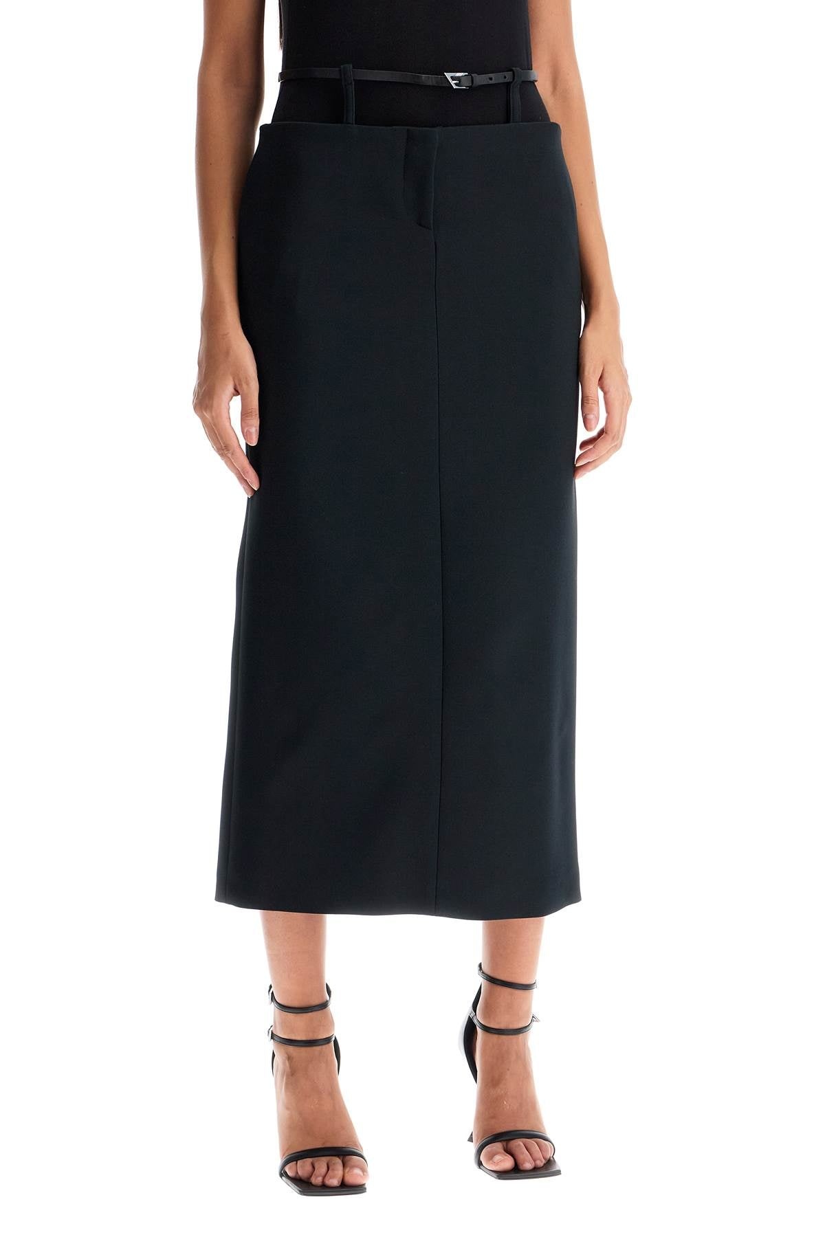 スカート ATTICO 248WCS225E100 100 Skirts Gonna Midi THE ATTICO Gonna Midi Con Cintura Sottile | wananluxury