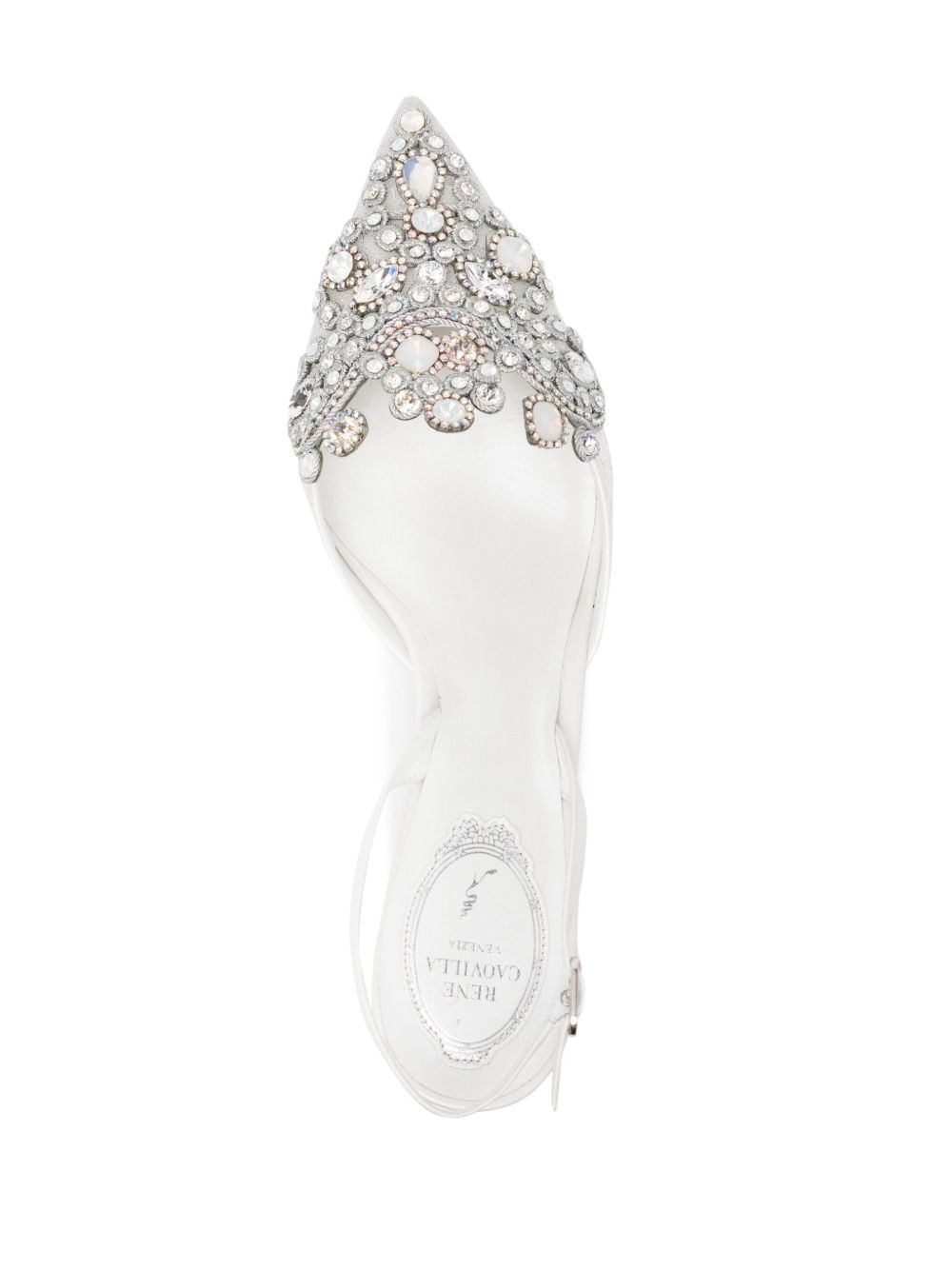 Veneziana 50mm crystal slingback pumps - 4
