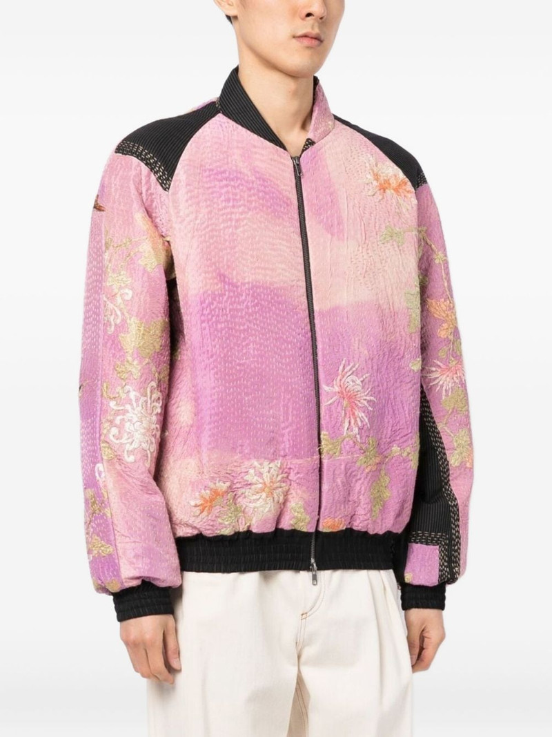 floral-embroidered bomber jacket 3