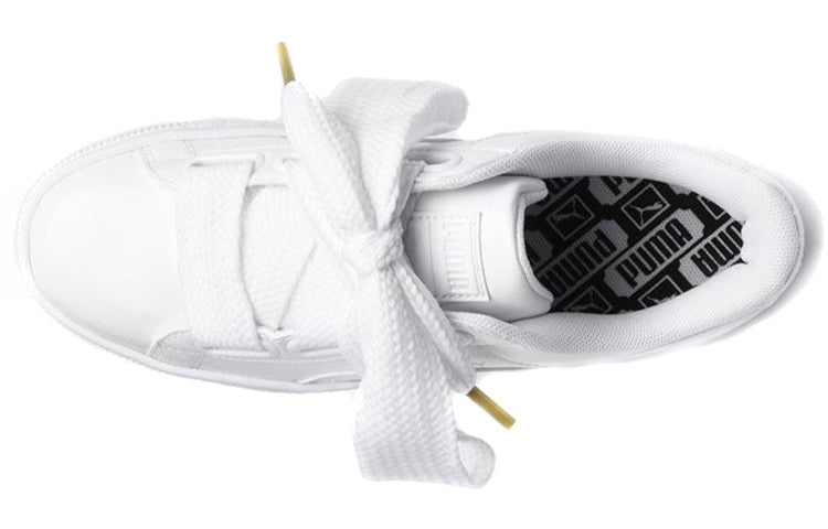 (WMNS) PUMA Basket Heart Patent 'White' 363073-02 - 3