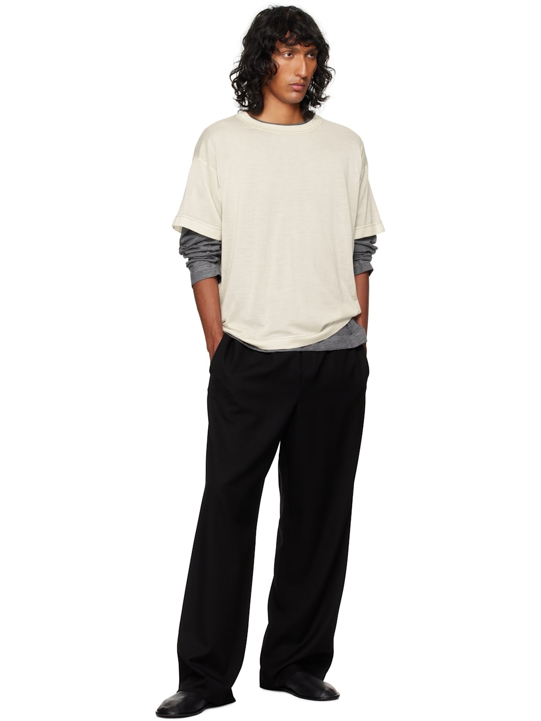 【関税込み】The Row オフホワイト Nico Tシャツ The Row Off-White Nico T-shirt | REVERSIBLE