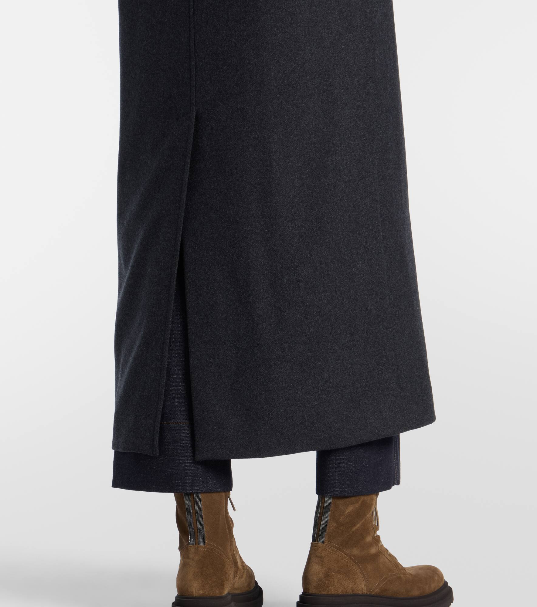 Double-breasted wool coat - 6